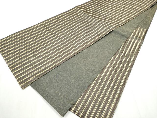 平和屋着物●六通柄袋帯　菱繋　金糸　正絹　逸品　CABB9236hy 平和屋着物○六通柄袋帯 菱繋 金糸 正絹 逸品 CABB9236hyの通販はau