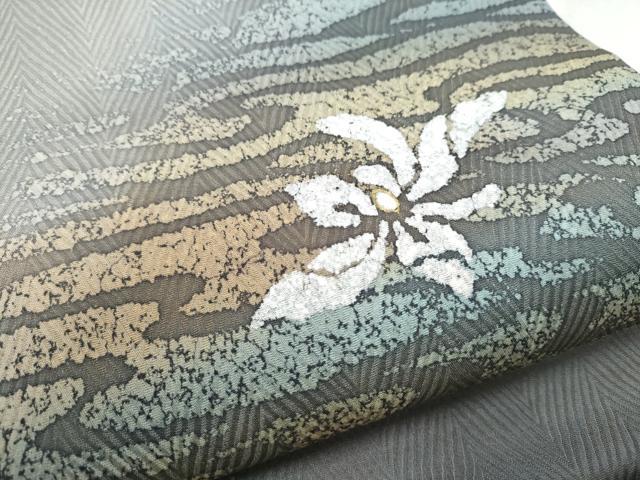 平和屋着物●九寸名古屋帯　舞花文　金彩　正絹　逸品　CABB9293hy 平和屋着物○九寸名古屋帯 舞花文 金彩 正絹 逸品 CABB9293hyの通販は
