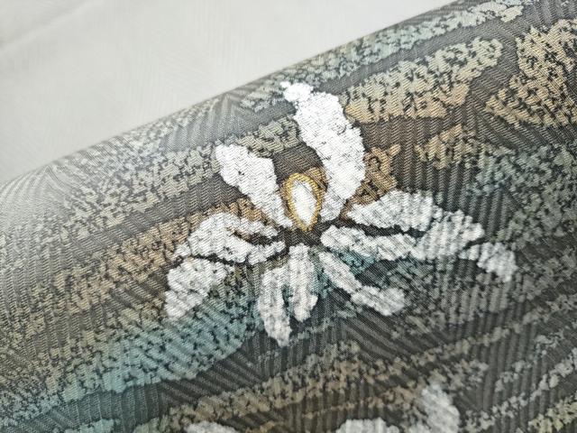 平和屋着物●九寸名古屋帯　舞花文　金彩　正絹　逸品　CABB9293hy 平和屋着物○九寸名古屋帯 舞花文 金彩 正絹 逸品 CABB9293hyの通販は