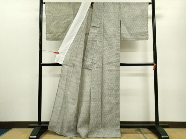 平和屋着物＊夏物　小紋　紗　立涌文様　未使用　CABB9618ze_2