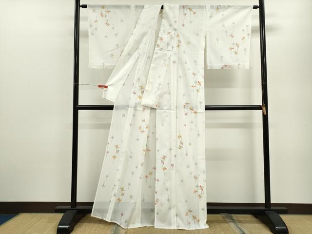 平和屋着物＊夏物　小紋　絽　風車　洗える着物　CABB9723ze_2