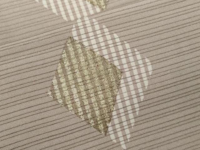 平和屋着物＊夏物　訪問着　変わり絽　刺繍　菱吉祥文　金彩　正絹　逸品　CABB9751ze 平和屋着物＊夏物 訪問着 変わり絽 刺繍 菱吉祥文 金彩 正絹 逸品