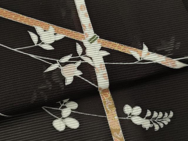 平和屋着物＊夏物　訪問着　絽　枝花文　金彩　正絹　逸品　CABB9783ze_4