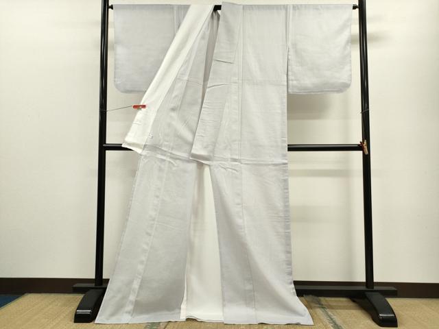 平和屋着物＊夏物　色無地　絹紅梅　ロング丈　白菫色　正絹　逸品　CABB9825ze_2