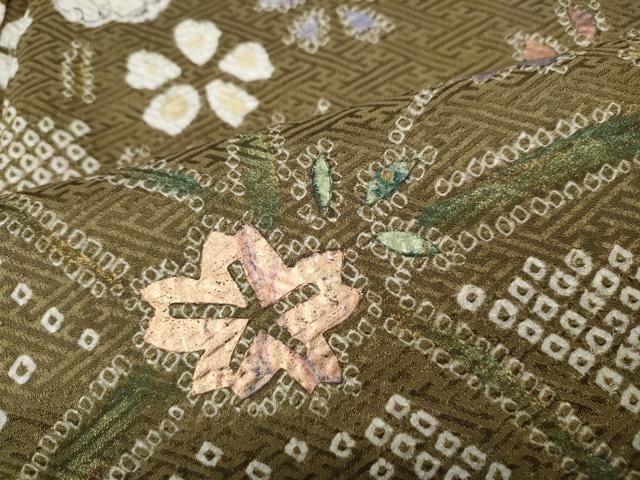 平和屋着物●訪問着　辻が花　絞り　金彩　正絹　逸品　CABC2001ut_5