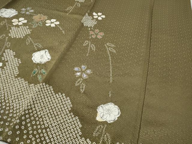 平和屋着物●訪問着　辻が花　絞り　金彩　正絹　逸品　CABC2001ut_4