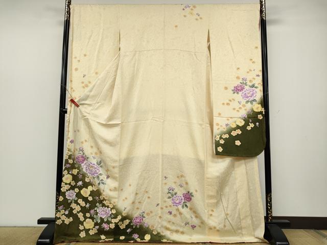 平和屋着物○豪華振袖 刺繍 舞花文 暈し染め 正絹 逸品 未使用 