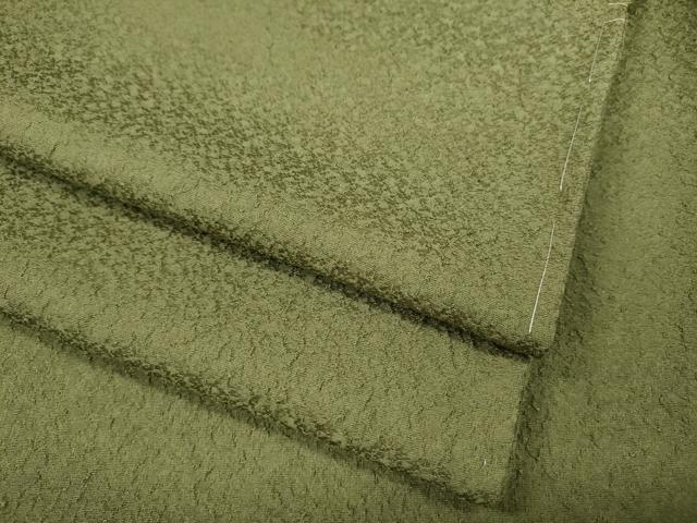 平和屋着物●上質な色無地　霞地紋　柳茶色　正絹　逸品　CABC2116ut