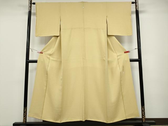 平和屋着物○本草木染作家 瑞寶 色無地 霞地紋 砥粉色 正絹 逸品 