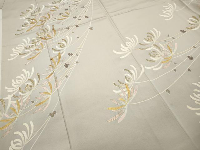 平和屋着物●訪問着　刺繍　菊　金彩　小田急百貨店扱い　正絹　逸品　CABC2195ut_3