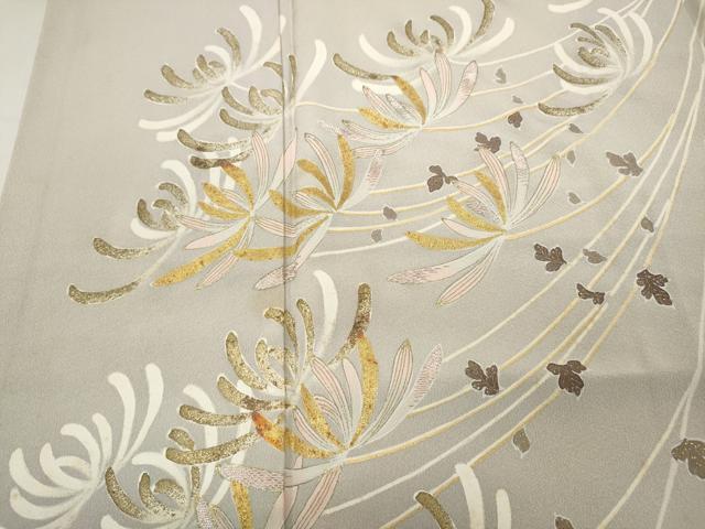 平和屋着物●訪問着　刺繍　菊　金彩　小田急百貨店扱い　正絹　逸品　CABC2195ut_2