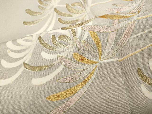 平和屋着物●訪問着　刺繍　菊　金彩　小田急百貨店扱い　正絹　逸品　CABC2195ut_6