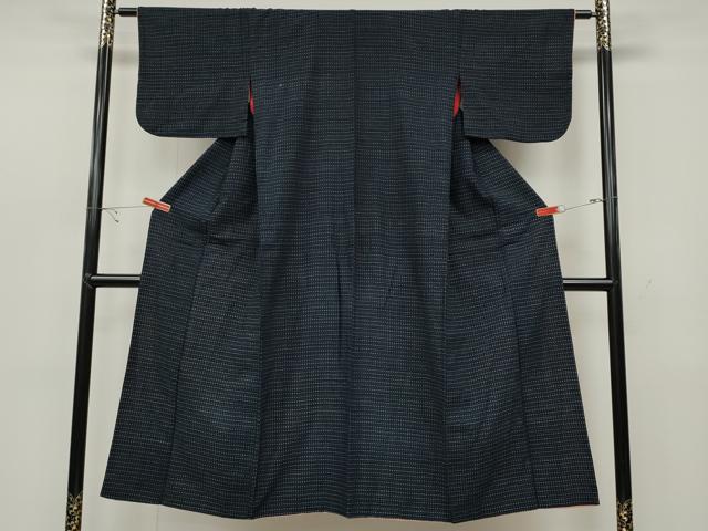 平和屋着物●久留米絣　幾何学文様　綿　逸品　CABC2224ut_1