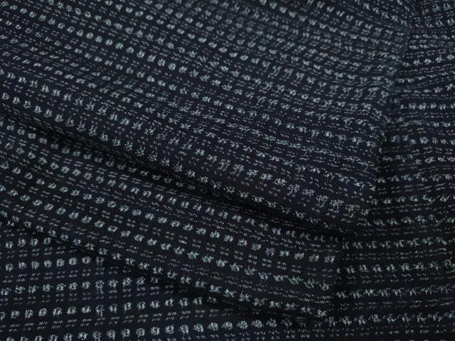 平和屋着物●久留米絣　幾何学文様　綿　逸品　CABC2224ut