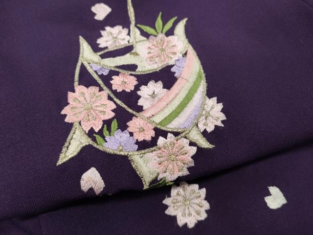 平和屋着物●女性　行灯袴　総刺繍　糸巻き花文　金糸　洗える着物　CABC2269ut 平和屋着物○女性 行灯袴 総刺繍 ラインストーン 舞蝶花文 金糸 洗える