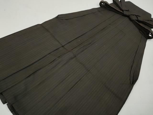 平和屋着物●男性　馬乗り袴　縞　正絹　逸品　CABC2281ut