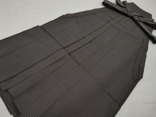 平和屋着物●男性　馬乗り袴　縞　正絹　逸品　CABC2282ut