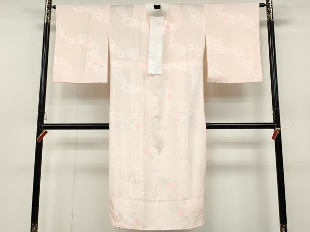 平和屋着物＊夏物　長襦袢　流水楓紋紗　正絹　逸品　CABB9842ze 平和屋着物＊夏物 長襦袢 反物 着尺 流水萩楓紋紗 生成り色 麻 逸品 未