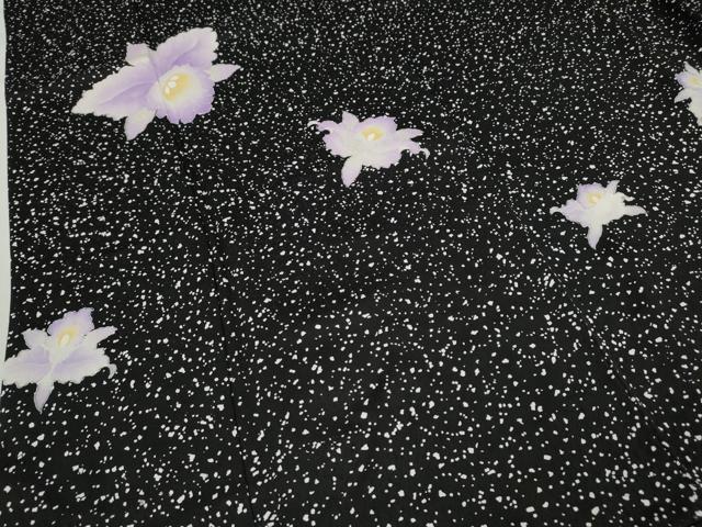 平和屋着物●訪問着　舞花文　黒地　銀座せきね　正絹　逸品　CABC2317ut_3