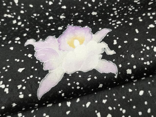 平和屋着物●訪問着　舞花文　黒地　銀座せきね　正絹　逸品　CABC2317ut_6