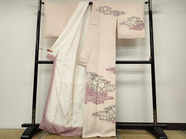 平和屋着物●十日町　名門　滝泰謹製　訪問着　絞り　辻が花　千鳥　正絹　逸品　CABC2336ut