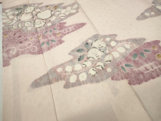 平和屋着物●十日町　名門　滝泰謹製　訪問着　絞り　辻が花　千鳥　正絹　逸品　CABC2336ut