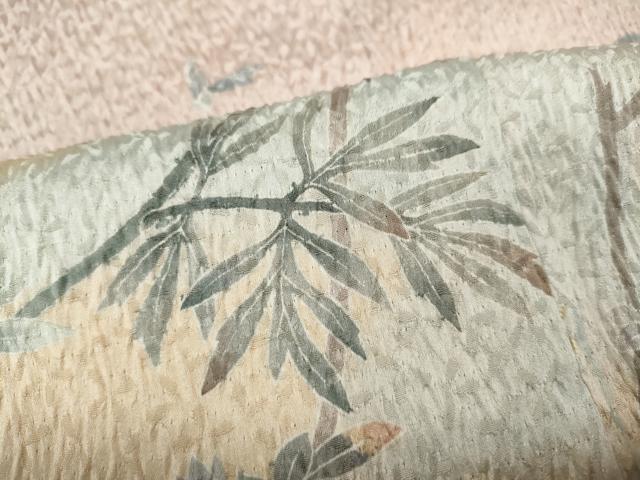 平和屋着物●訪問着　友禅　絞り　枝花文　暈し染め　正絹　逸品　CABC2370ut