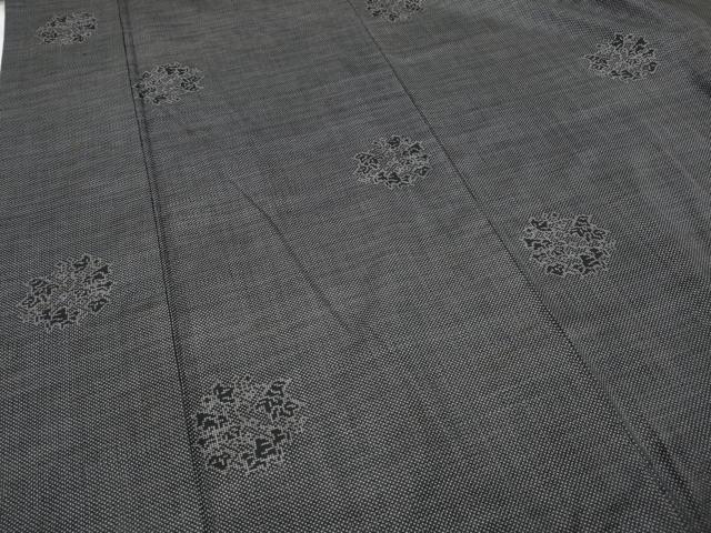 平和屋着物●本場大島紬　7マルキ　草花丸文　正絹　逸品　CABC2395ut_3