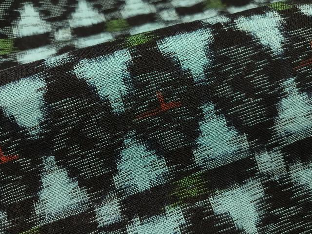 平和屋着物●久留米絣　単衣　菱吉祥文　綿　逸品　CABC2630vp_5