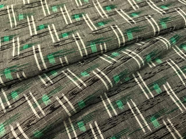 平和屋着物●久留米絣　単衣　絣文様　綿　逸品　CABC2634vp