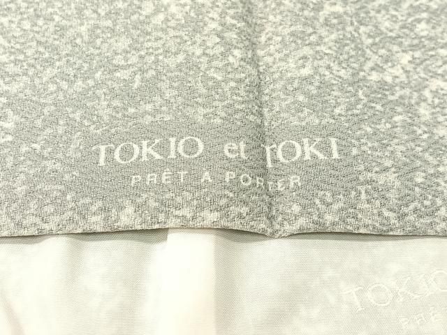 平和屋着物●人間国宝　羽田登喜男　TOKIOetTOKI　訪問着　鴛鴦枝垂れ花文　たたき染め　金銀彩　正絹　逸品　CABC2669vp_8