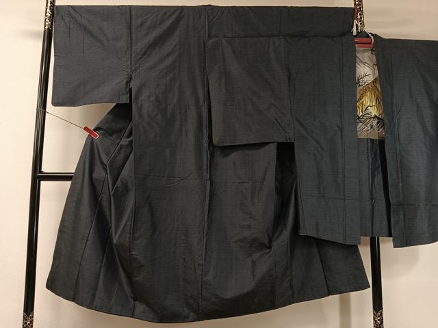 平和屋着物●男性　本場大島紬　アンサンブル　80亀甲　総詰め　正絹　逸品　CABC2710vp