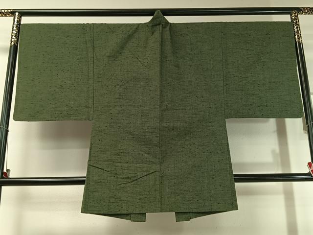 平和屋着物●男性　ひげ紬　アンサンブル　仙斉茶色　正絹　逸品　CABC2712vp_6