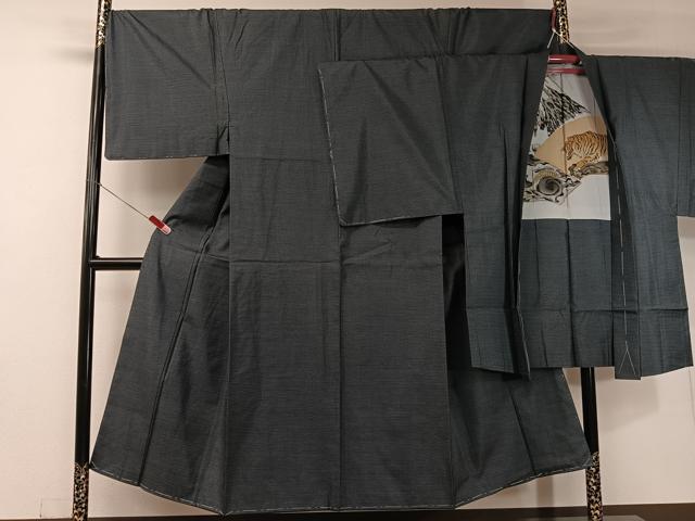 平和屋着物●男性　本場大島紬　アンサンブル　100亀甲　総詰め　正絹　逸品　未使用　CABC2721vp