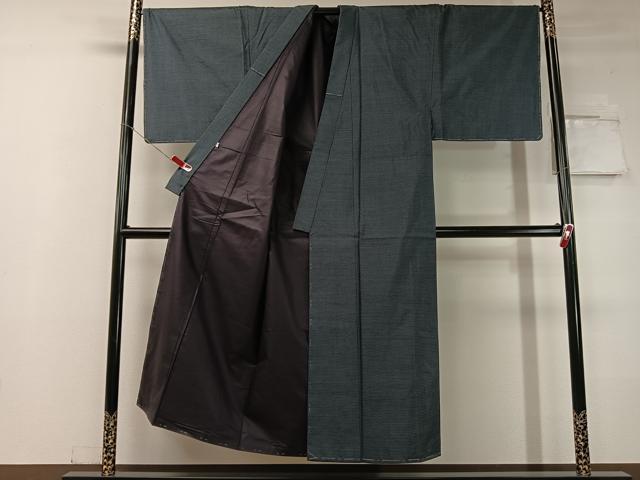 平和屋着物●男性　本場大島紬　アンサンブル　100亀甲　総詰め　正絹　逸品　未使用　CABC2721vp_1