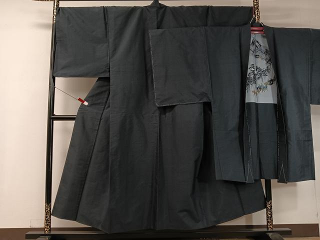 平和屋着物●男性　本場大島紬　アンサンブル　霞文　キングサイズ　正絹　逸品　AABE5784fy 平和屋着物○男性 本場大島紬 アンサンブル 霞文 キングサイズ 正絹