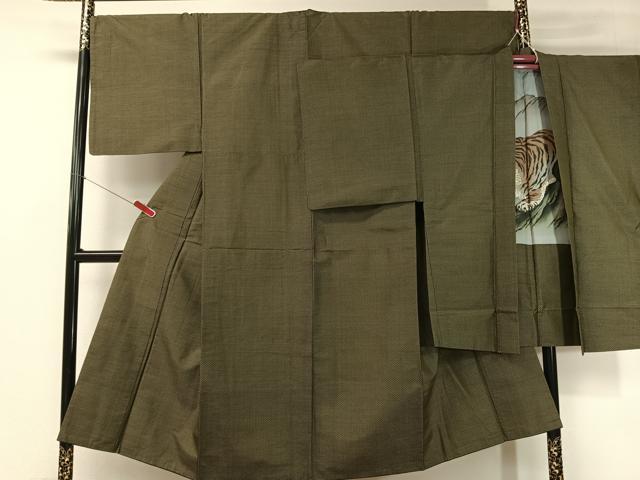 アンサンブル 本場大島紬 平和屋着物○男性 正絹 逸品 絣文様 平和屋