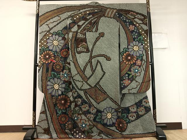 平和屋着物○豪華振袖 平和屋2□豪華振袖 駒刺繍 絞り 道長御所車花文 