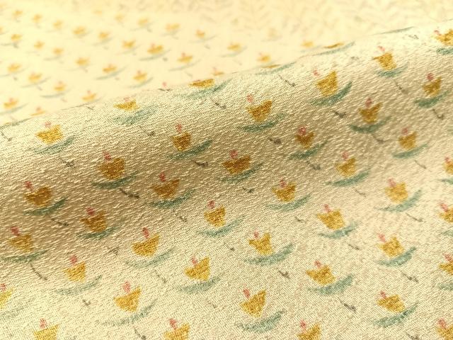 平和屋着物○二代目 川村久太郎 訪問着 切嵌鹿の子花文 正絹 逸品