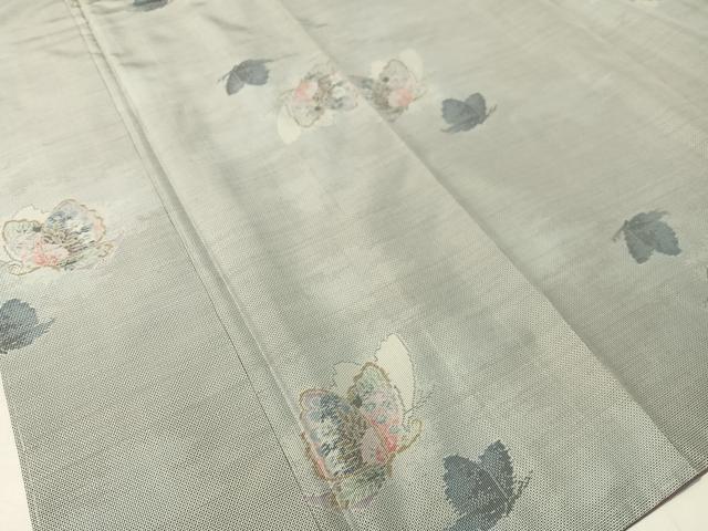 平和屋着物●本場大島紬　白大島　総絣　7マルキ　舞蝶文　正絹　逸品　未使用　CABC2768vp_3