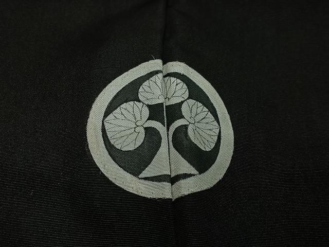 平和屋着物∞男性　長羽織　黒紋付　正絹　逸品　未使用　CABC3175ua_5