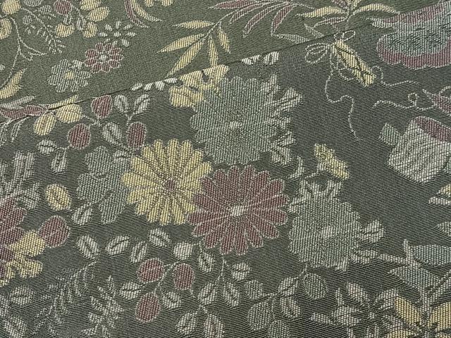 平和屋着物∞道中着　お召地　宝尽くし花文　ロング丈　正絹　逸品　CABC3184ua 平和屋着物∞道中着 お召地 宝尽くし花文 ロング丈 正絹 逸品