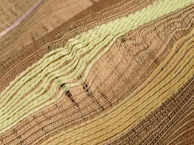 平和屋着物▽両面　全通柄袋帯　スリーシーズン　春夏秋　櫛織　横段文　正絹　逸品　CABC4698dy_6