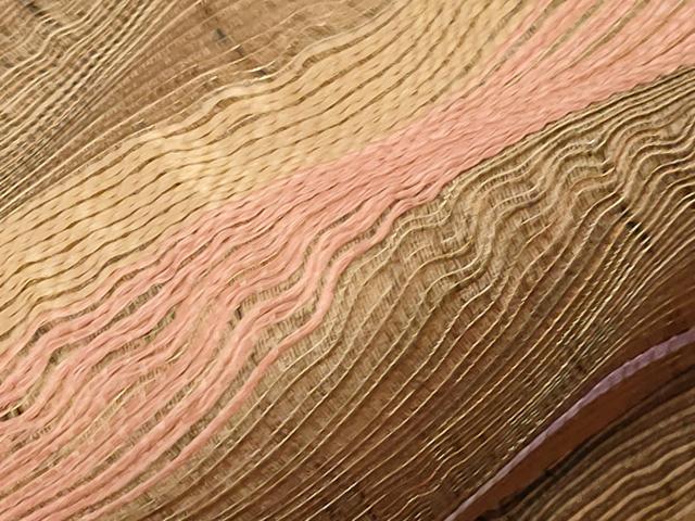 平和屋着物▽両面　全通柄袋帯　スリーシーズン　春夏秋　櫛織　横段文　正絹　逸品　CABC4698dy_4