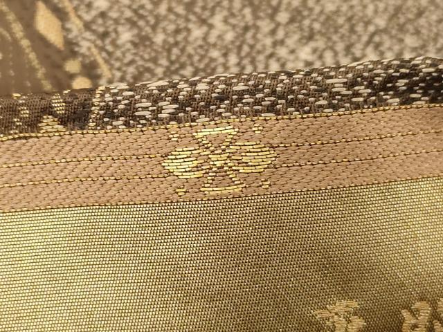 平和屋着物●六通柄袋帯　平脱鏡文　金糸　正絹　逸品　CABC4714dy_6