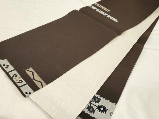 平和屋着物●両面　太鼓柄袋帯　横段花文　金糸　正絹　逸品　CABC4788dy 平和屋着物○太鼓柄袋帯 唐織 鹿の子花丸文 金糸 正絹 逸品 DAAV6431ps