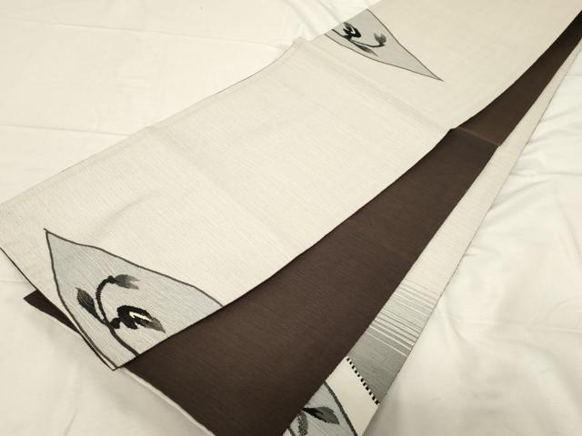 平和屋着物○両面 太鼓柄袋帯 横段花文 金糸 正絹 逸品 CABC4788dy