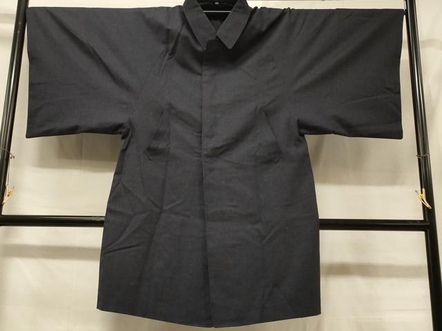 平和屋着物∞男性　和装コート　角袖　藍鉄色　ロング丈　ウール　CABC5200in 29,250円