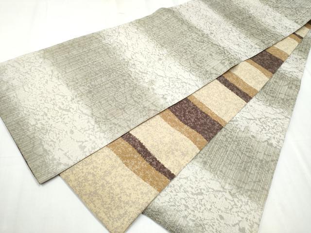 平和屋着物●両面　全通柄袋帯　霞文　正絹　逸品　CABC5471hy