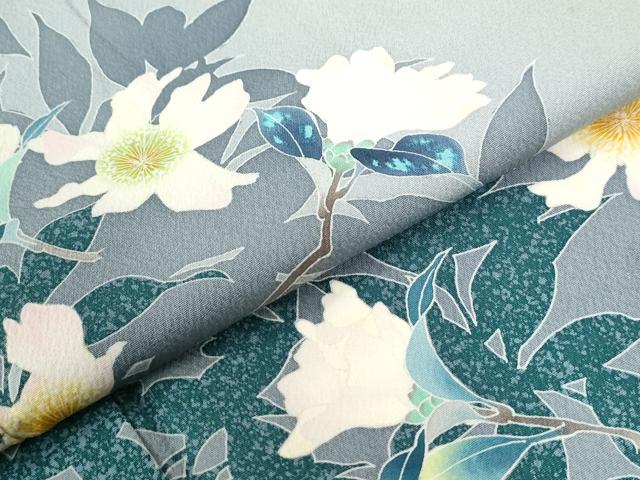平和屋着物●訪問着　友禅　作家物　枝花文　暈し染め　正絹　逸品　未使用　CABC6427yc